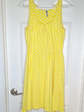 Hanna Andersson Polka Dot Dress Yellow White Size Small